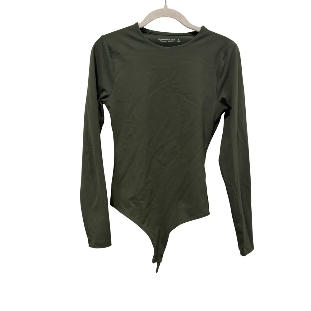 Abercrombie & Fitch Soft‎ A&F Collection Long Sleeve Bodysuit Olive Green Small